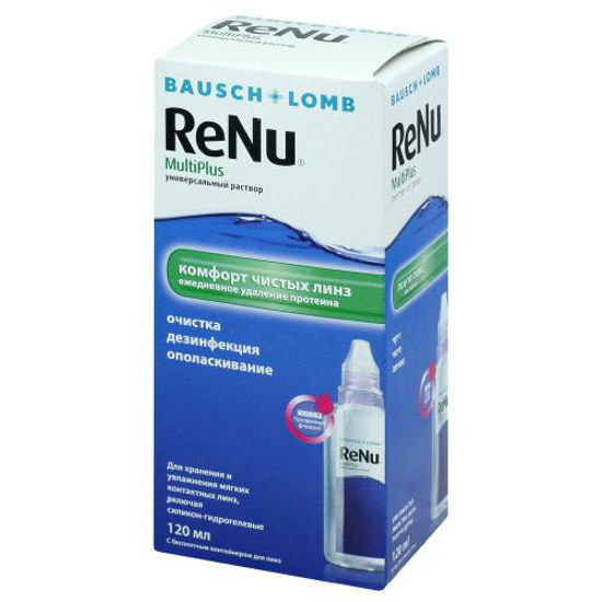 Раствор Renu Multiplus для контактных линз 120мл
